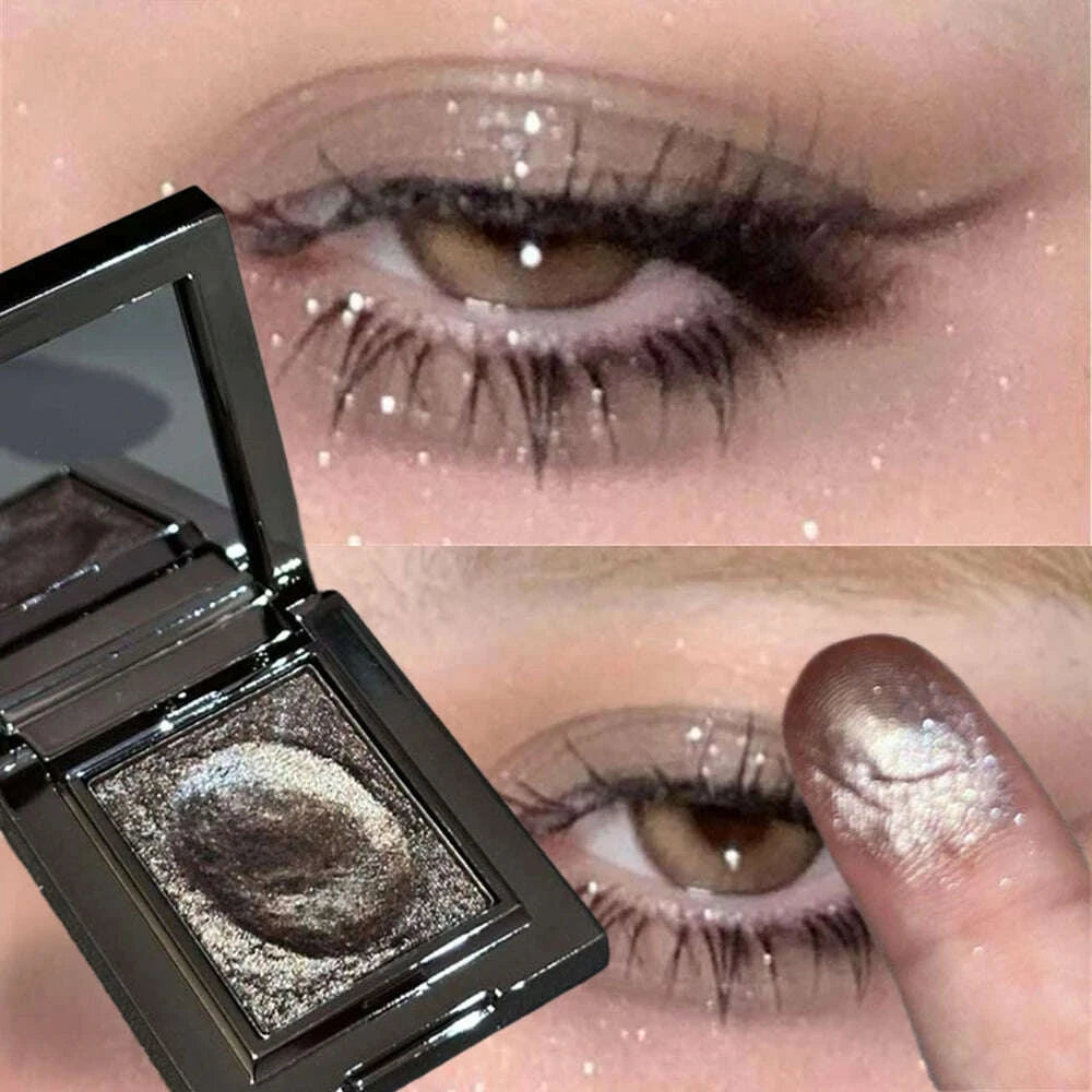 Eyeshadow Palette - Metallic Glitter - Cream - Punk Purple | KIMLUD