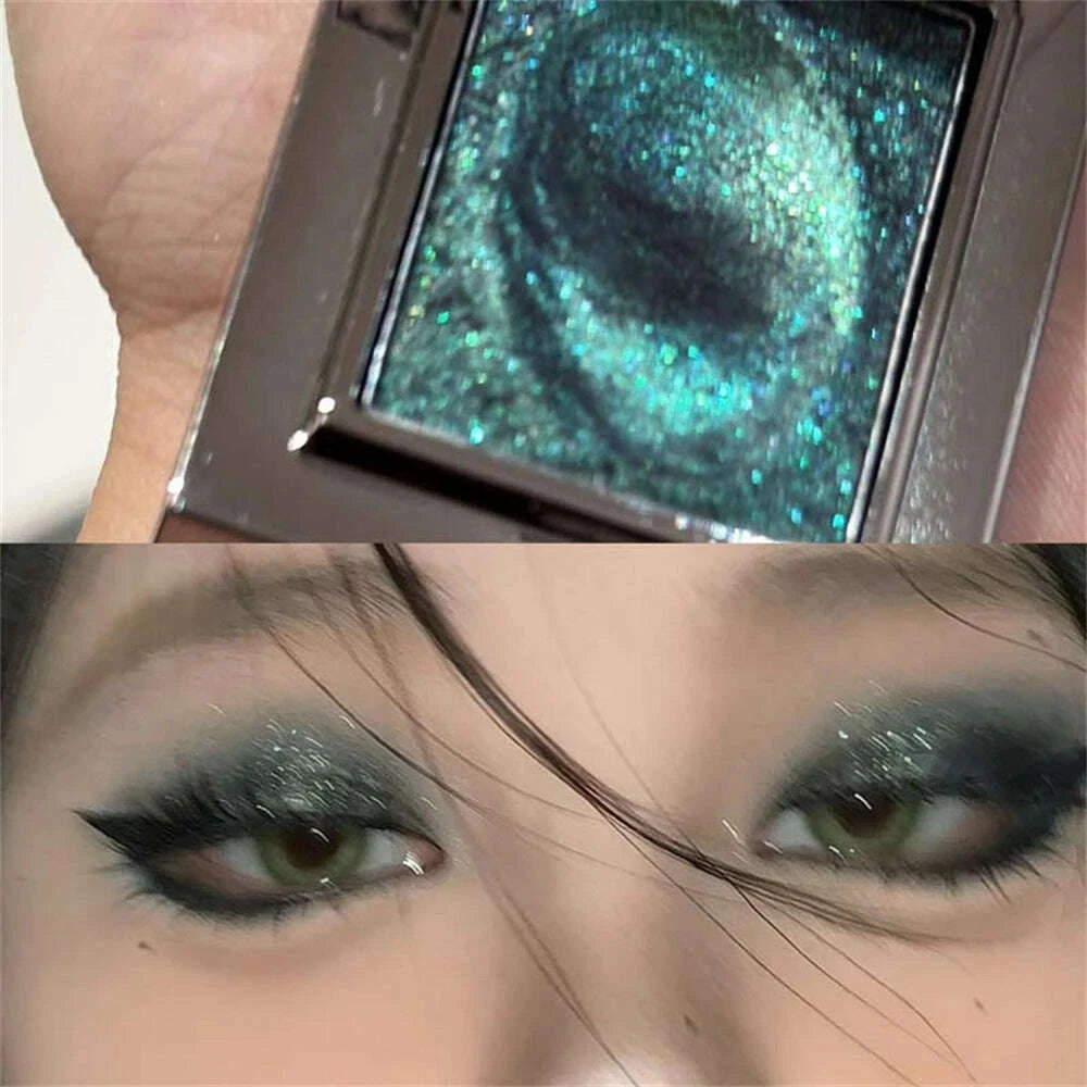 Eyeshadow Palette - Metallic Glitter - Cream - Punk Purple | KIMLUD