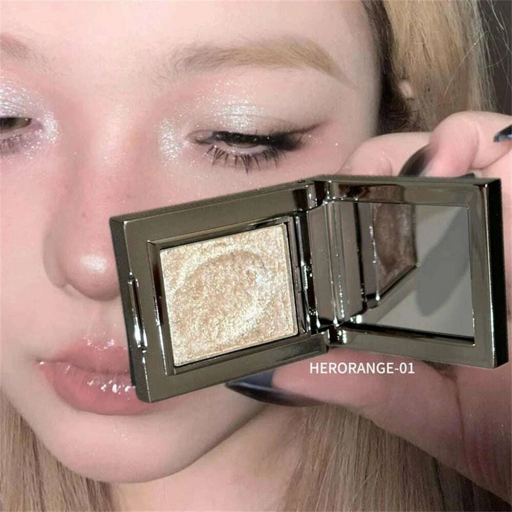 Eyeshadow Palette - Metallic Glitter - Cream - Punk Purple | KIMLUD