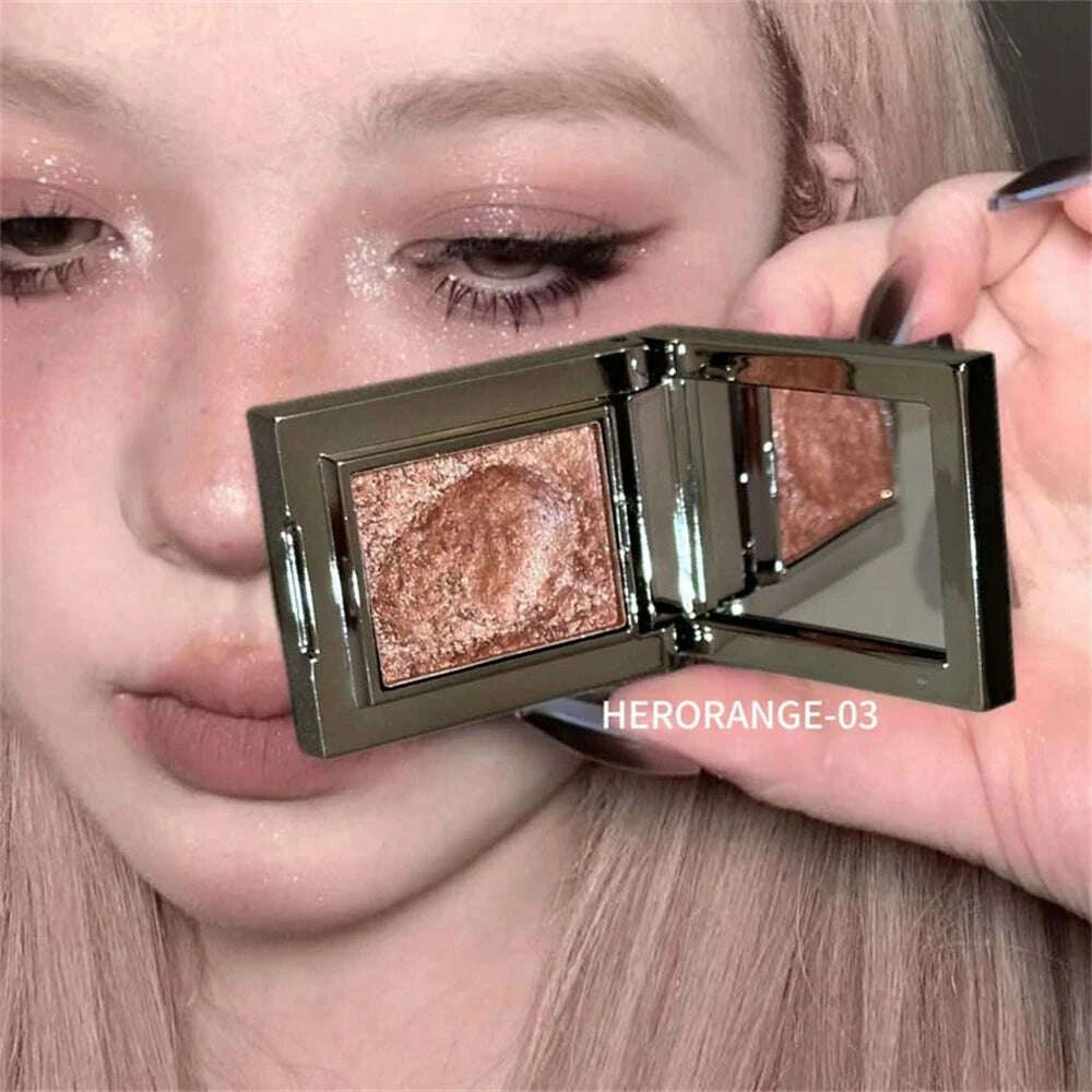 Eyeshadow Palette - Metallic Glitter - Cream - Punk Purple | KIMLUD