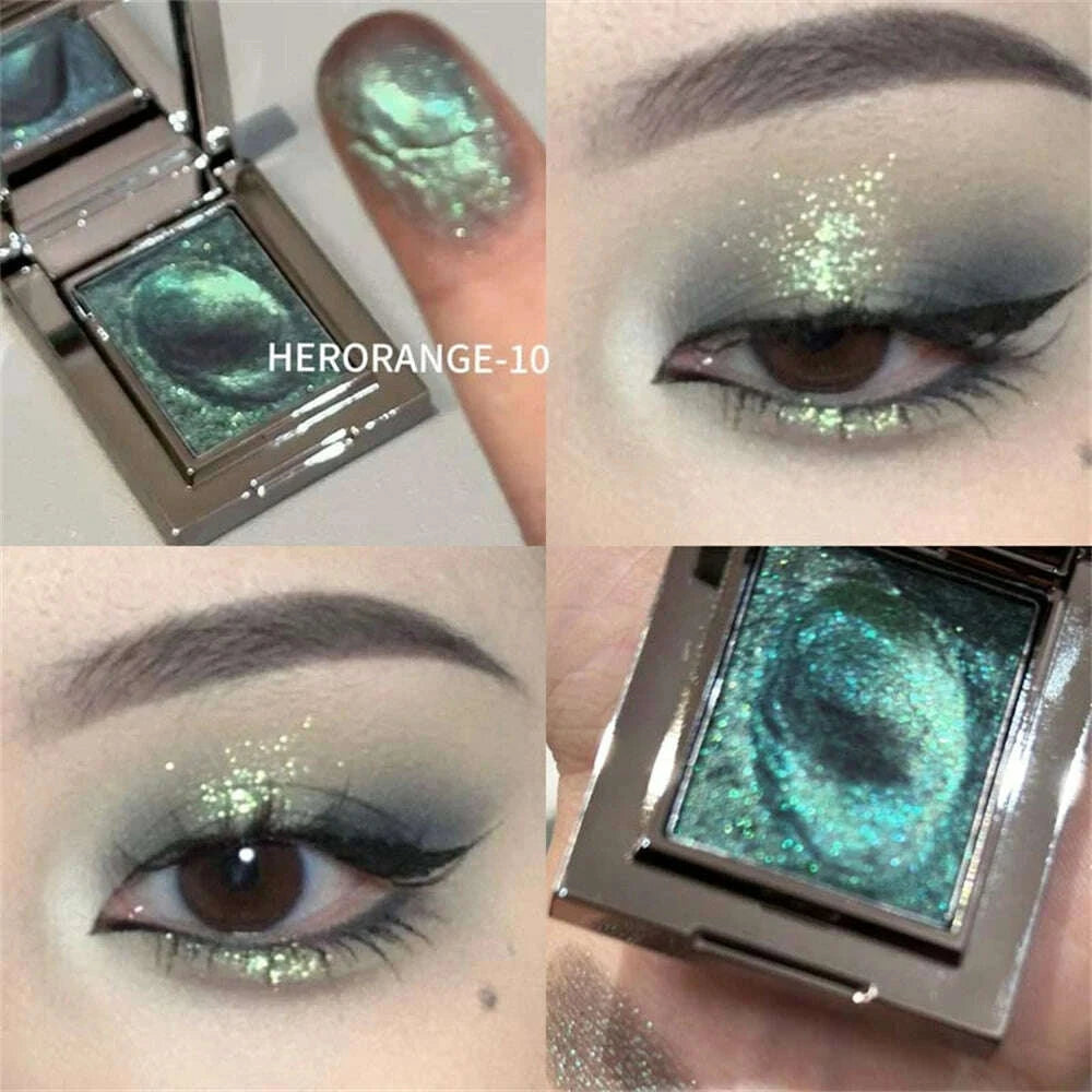 Eyeshadow Palette - Metallic Glitter - Cream - Punk Purple | KIMLUD