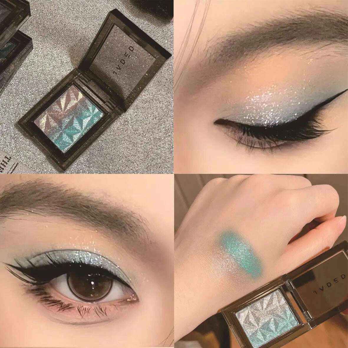 Eyeshadow Palette - Metallic Gradient - Silver Blue | KIMLUD