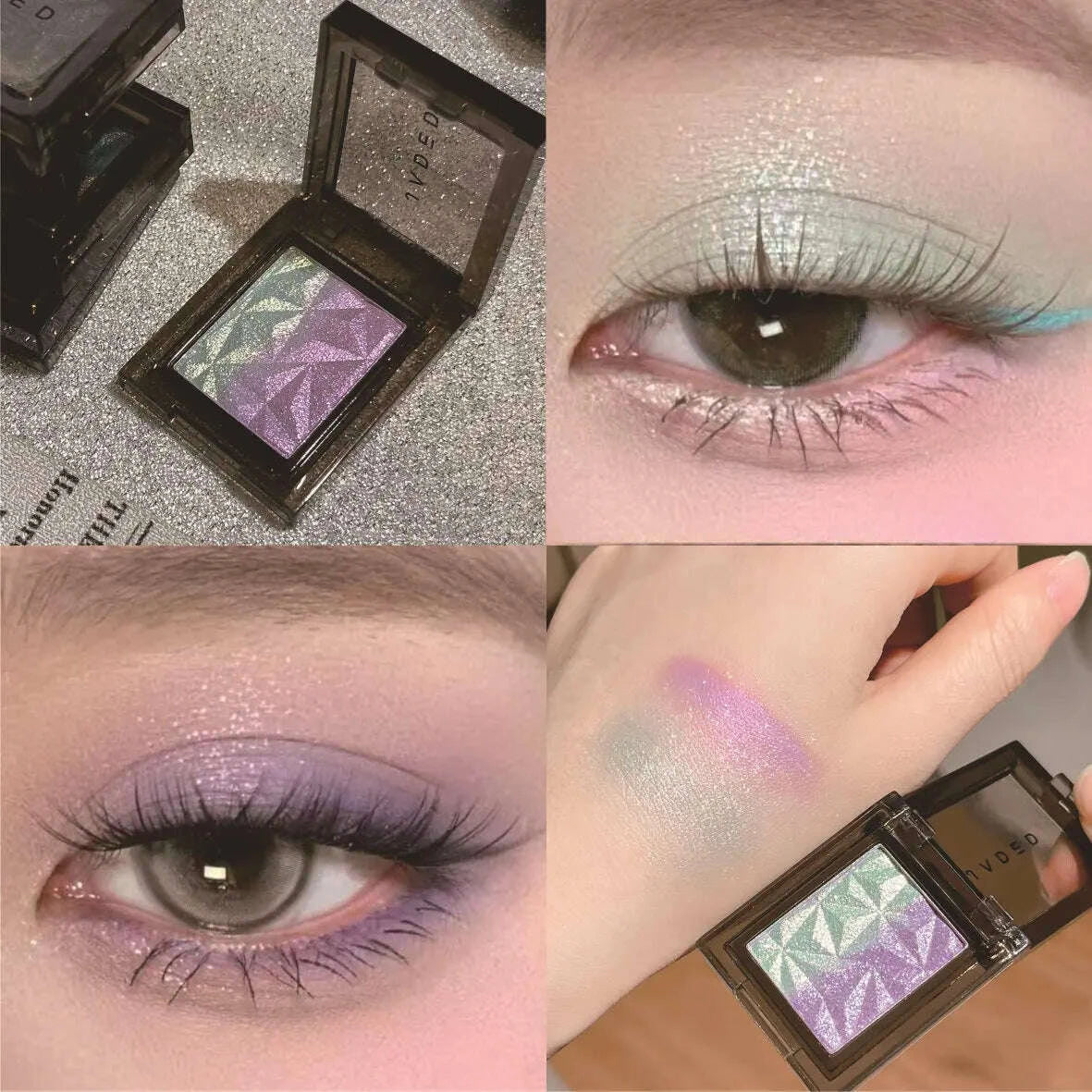 Eyeshadow Palette - Metallic Gradient - Silver Blue | KIMLUD