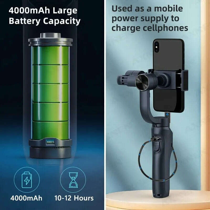 KIMLUD, F10 3 Axis Gimbal Stabilizer for Smartphones, APP Support Face Tracking, Zoom, Panoramic Photos, for Anti Shake Video Recording, KIMLUD Womens Clothes