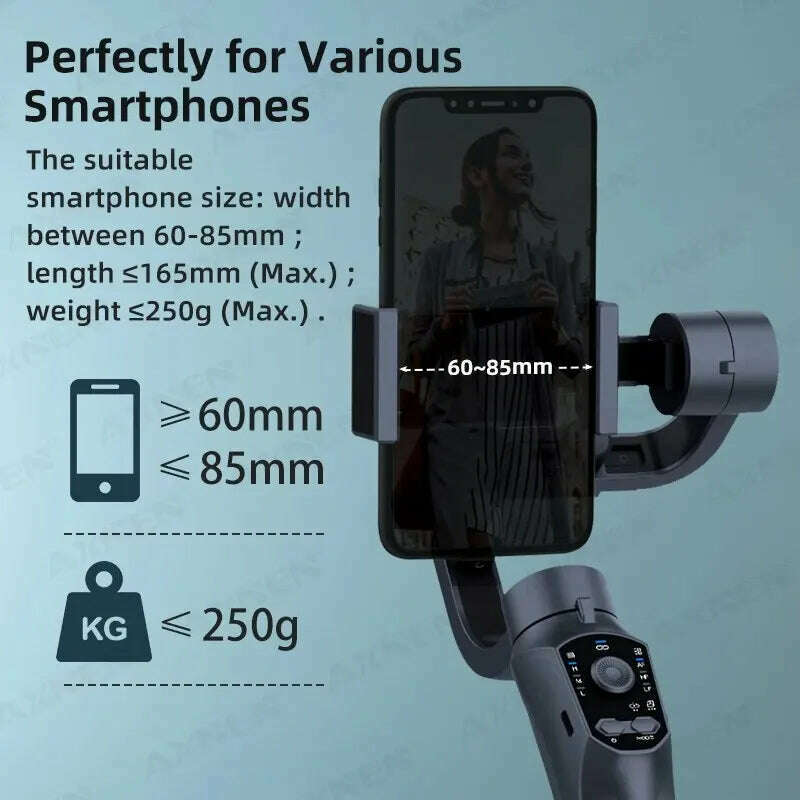KIMLUD, F10 3 Axis Gimbal Stabilizer for Smartphones, APP Support Face Tracking, Zoom, Panoramic Photos, for Anti Shake Video Recording, KIMLUD Womens Clothes