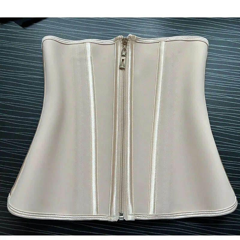 Fajas Colombianas Latex Waist Trainer Double Compression BBL Shaper Tummy Control Slimming Sheath Flat Belly 13 Steel Bones Belt - KIMLUD