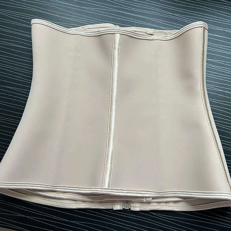 Fajas Colombianas Latex Waist Trainer Double Compression BBL Shaper Tummy Control Slimming Sheath Flat Belly 13 Steel Bones Belt - KIMLUD