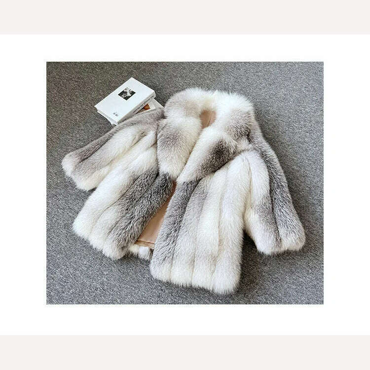 KIMLUD, Fangtai 2023 Natural Real Fox Fur Coat Women Fur Coat Winter Warm Luxury Plus Size Jackets Clothing Free Shipping Female Vest, KIMLUD Womens Clothes