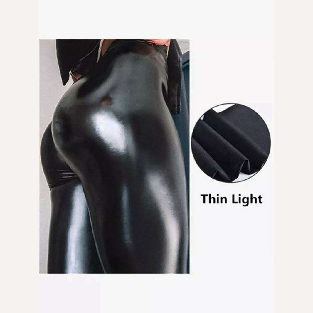 KIMLUD, Fashion Black PU Leather Pants Women High Waist Skinny Push Up Leggings Elastic Trousers Jeggings, KIMLUD Womens ClothesKIMLUD, Fashion Black PU Leather Pants Women High Waist Skinny Push Up Leggings Elastic Trousers Jeggings, 1 / XXXL, KIMLUD APPAREL - Womens Clothes