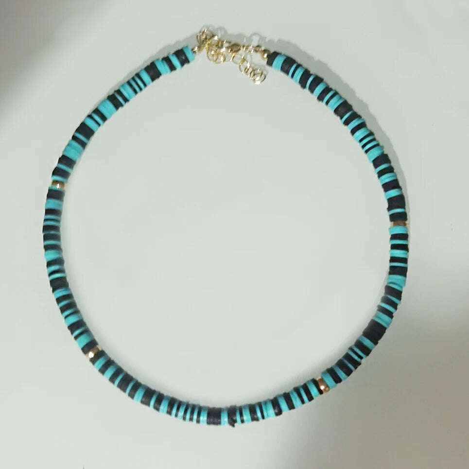 KIMLUD, fashion Brand New Fashion Necklace Handmade Polymer Clay freshwater Pearl Choker Necklace set Jewelry Women bohemian friendship, 11, KIMLUD APPAREL - Womens Clothes