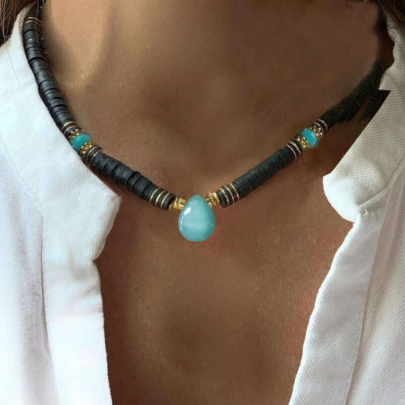 KIMLUD, fashion Brand New Fashion Necklace Handmade Polymer Clay freshwater Pearl Choker Necklace set Jewelry Women bohemian friendship, 50 1, KIMLUD APPAREL - Womens Clothes