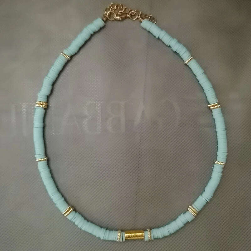 KIMLUD, fashion Brand New Fashion Necklace Handmade Polymer Clay freshwater Pearl Choker Necklace set Jewelry Women bohemian friendship, 28, KIMLUD APPAREL - Womens Clothes