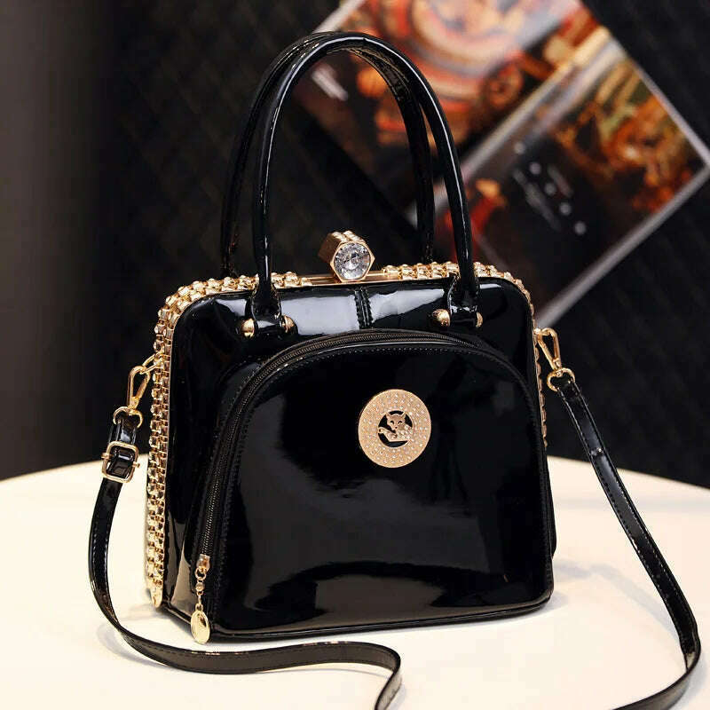 KIMLUD, Fashion Diamonds Women's Handbags Female Genuine Leather Small Crystal Cosmetic Evening Bag Portable Shoulder Messenger Bags, 8, KIMLUD APPAREL - Womens Clothes