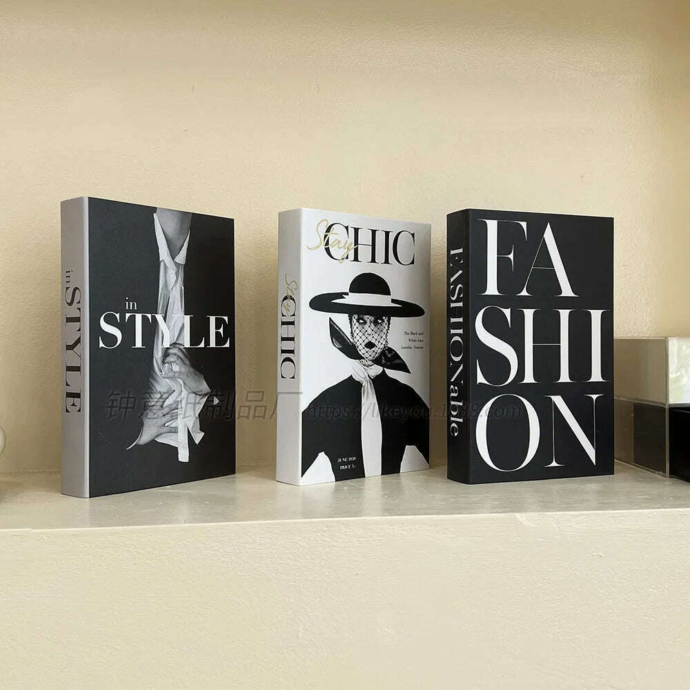KIMLUD, Fashion Faux Books Ornament Coffee Table Simulation Books Folding Unopenable Books Luxury Decoration for Living Room Addition, KIMLUD Womens Clothes