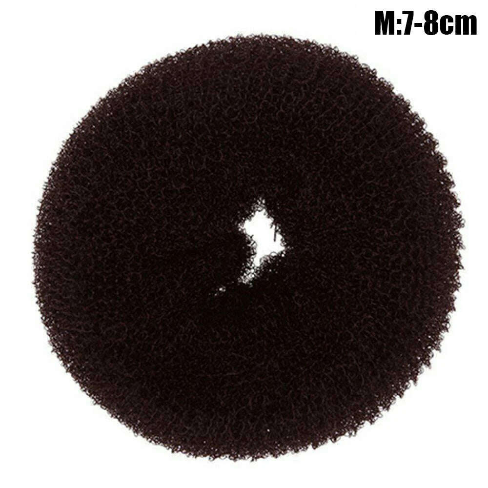 Fashion Hair Bun Maker Donut Magic Foam Sponge Easy Big Ring Hair Styling Tools Elastic Polyester Hair Band Accessories - KIMLUD