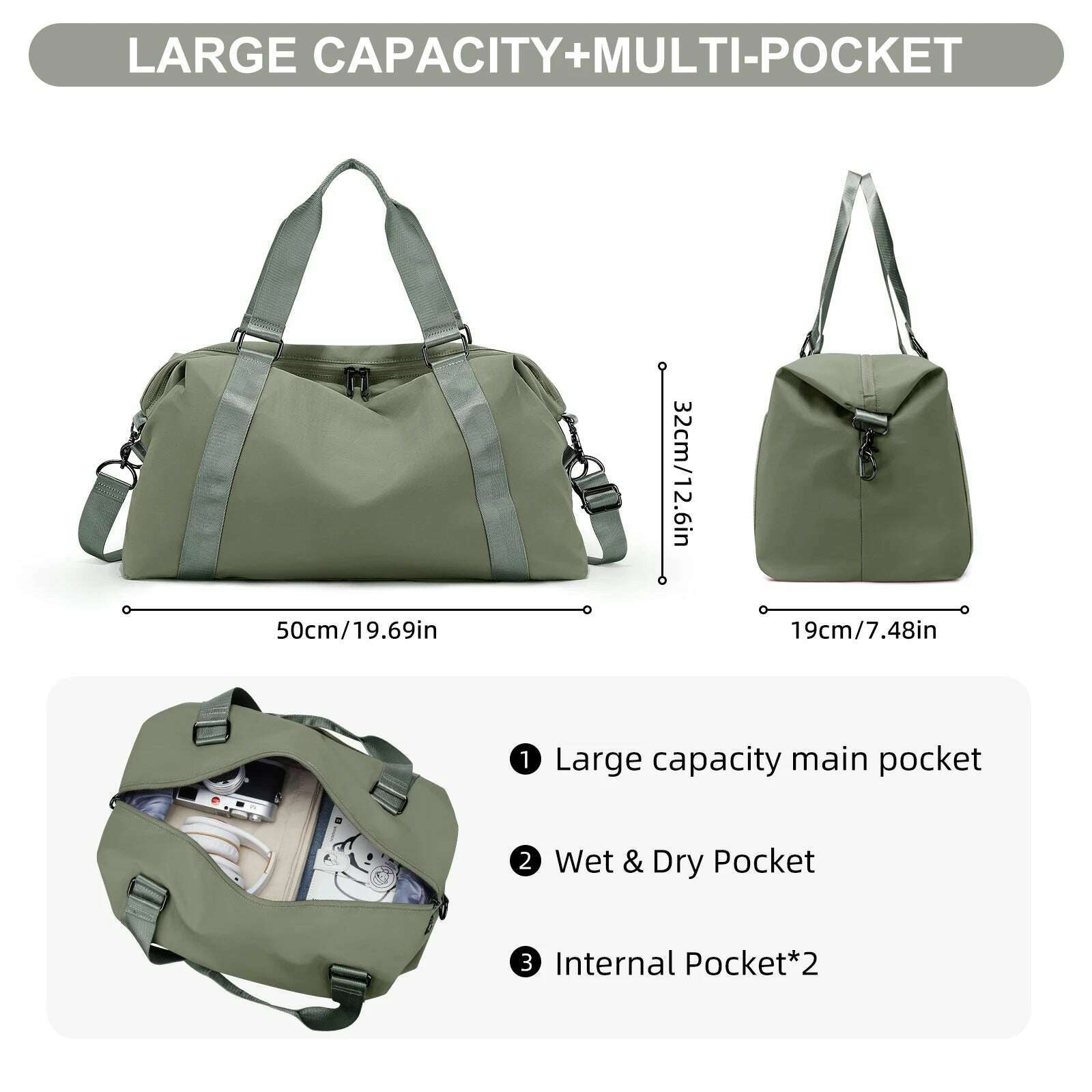 Fashion Handbags 2024 Women's Clothing Bag Large Capacity Foldable Travel Bag Tote Bag Men Cabin Bag Main Trends Gym Sports Bag - KIMLUD