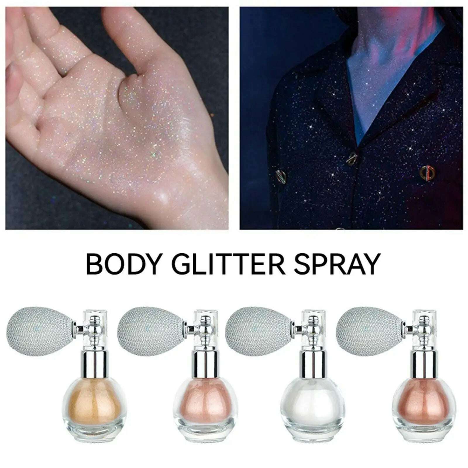 KIMLUD, Fashion Highlighter Powder Spray High Gloss Glitter Powder Spray Shimmer Powder Makeup For Face Body Highlight Make Z6v3, KIMLUD Womens Clothes