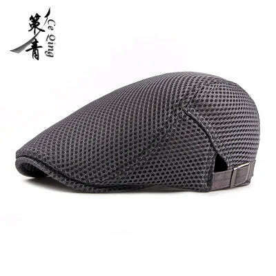 KIMLUD, Fashion Men Women Flat Cap Mesh Summer Golf Driving Sun Beret Cabbie hat Breathable French Style 7 colors, KIMLUD Womens Clothes