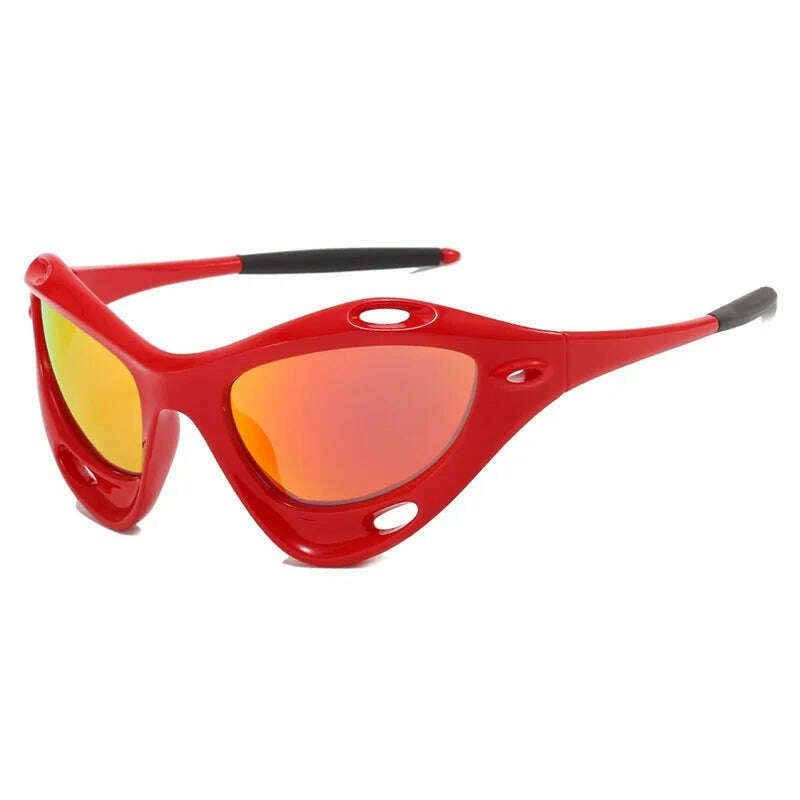 KIMLUD, Fashion Men Y2K Sunglasses New Women Personalized Windproof Sun Glasses Men's Sports Cycling Glasses UV400 Protection Eyewear, C1 / As shown in the figu, KIMLUD APPAREL - Womens Clothes
