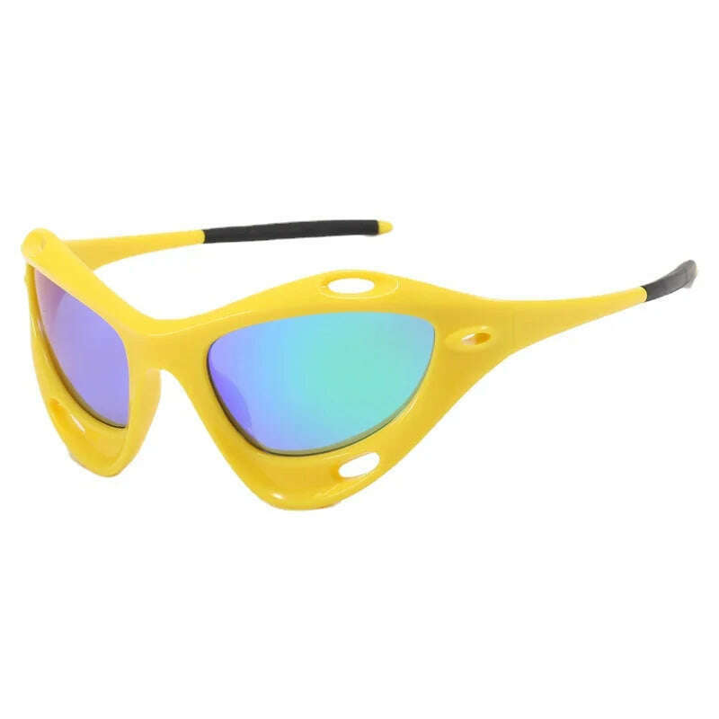 KIMLUD, Fashion Men Y2K Sunglasses New Women Personalized Windproof Sun Glasses Men's Sports Cycling Glasses UV400 Protection Eyewear, C6 / As shown in the figu, KIMLUD APPAREL - Womens Clothes