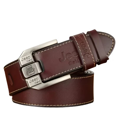 KIMLUD, Fashion Mens Casual Genuine Leather Belt High Quality Cowhide Retro Pin Buckle Belt for Jeans Men Design Brown Belts 3.8cm Width, Coffee / 105cm, KIMLUD APPAREL - Womens Clothes