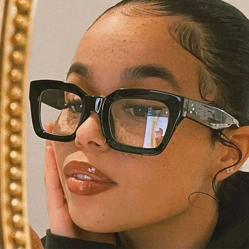 Fashion Reading Glasses Women 2023 New Square Anti Blue Light Presbyopia Eyegalsses Vintage Computer Optical Eyewear +1 .0~ +3.5 - KIMLUD