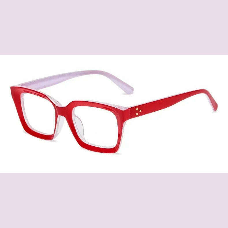 Fashion Reading Glasses Women 2023 New Square Anti Blue Light Presbyopia Eyegalsses Vintage Computer Optical Eyewear +1 .0~ +3.5 - KIMLUD