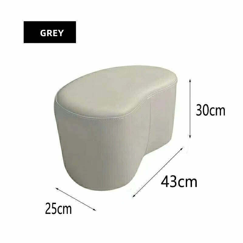 KIMLUD, Fashion sofa Curved Seat Cushion Ottoman Dressing Makeup Shoe Stool Pouf Soft Bench Adutls Baby Kids Gift Home Decor Furniture, Beige, KIMLUD APPAREL - Womens Clothes