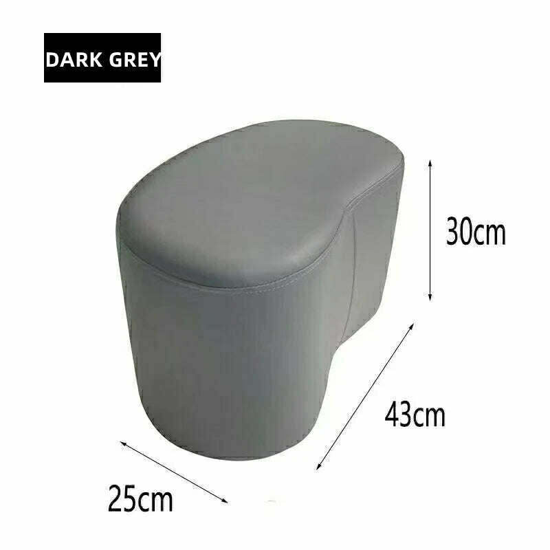 KIMLUD, Fashion sofa Curved Seat Cushion Ottoman Dressing Makeup Shoe Stool Pouf Soft Bench Adutls Baby Kids Gift Home Decor Furniture, grey, KIMLUD APPAREL - Womens Clothes