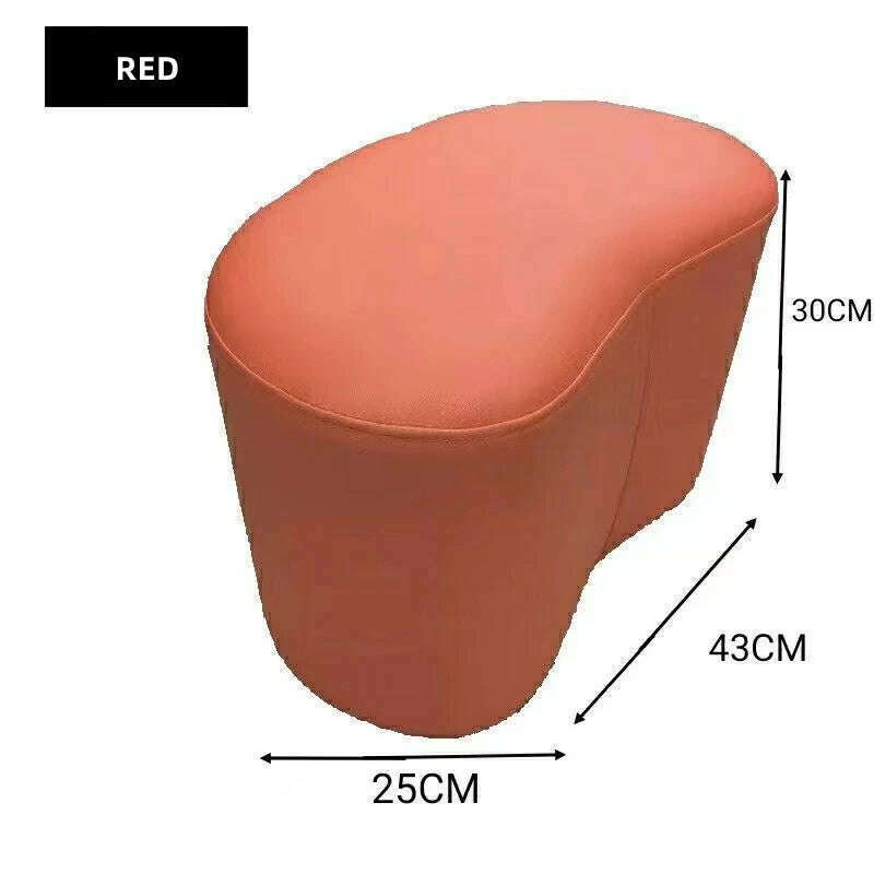 KIMLUD, Fashion sofa Curved Seat Cushion Ottoman Dressing Makeup Shoe Stool Pouf Soft Bench Adutls Baby Kids Gift Home Decor Furniture, orange, KIMLUD APPAREL - Womens Clothes