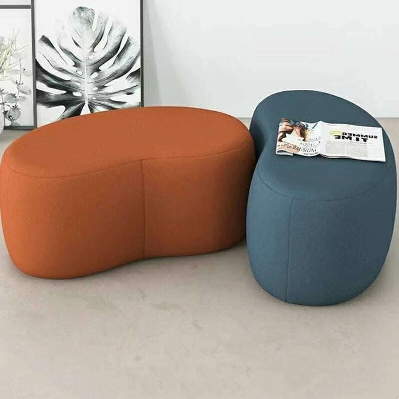 KIMLUD, Fashion sofa Curved Seat Cushion Ottoman Dressing Makeup Shoe Stool Pouf Soft Bench Adutls Baby Kids Gift Home Decor Furniture, KIMLUD Womens Clothes