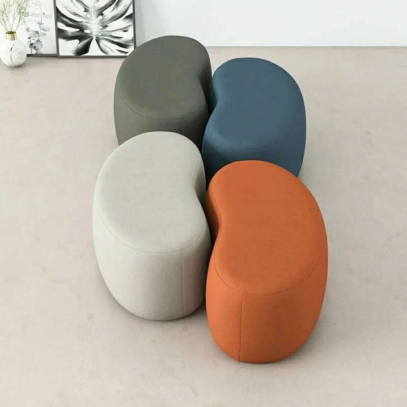 KIMLUD, Fashion sofa Curved Seat Cushion Ottoman Dressing Makeup Shoe Stool Pouf Soft Bench Adutls Baby Kids Gift Home Decor Furniture, KIMLUD Womens Clothes