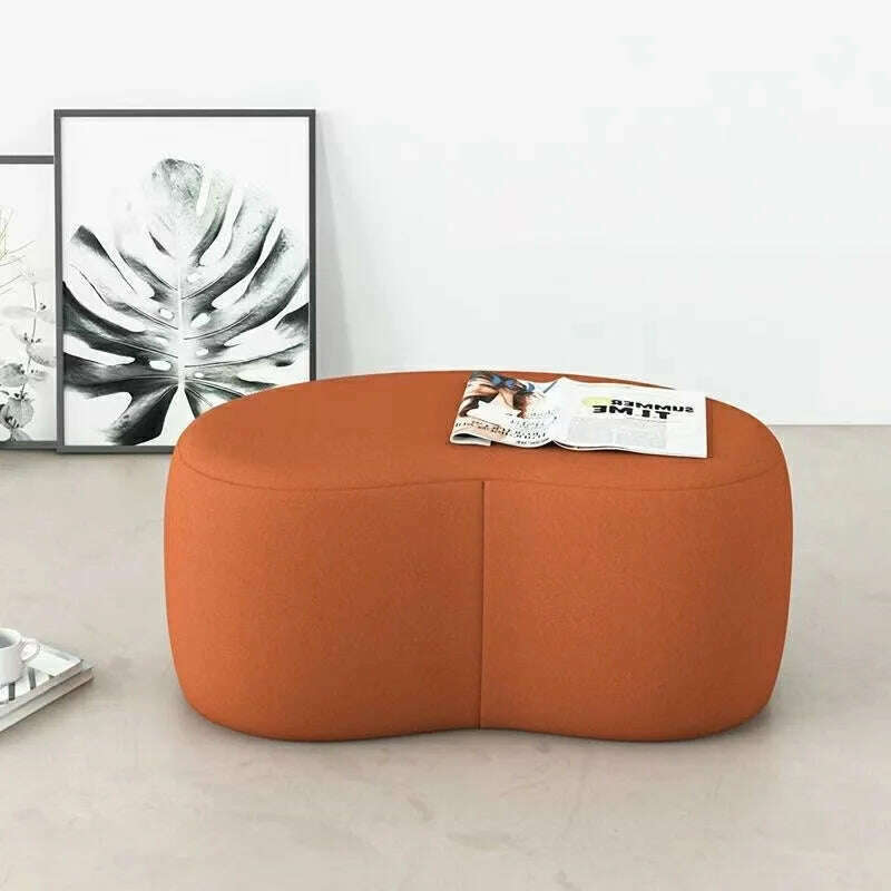 KIMLUD, Fashion sofa Curved Seat Cushion Ottoman Dressing Makeup Shoe Stool Pouf Soft Bench Adutls Baby Kids Gift Home Decor Furniture, KIMLUD Womens Clothes