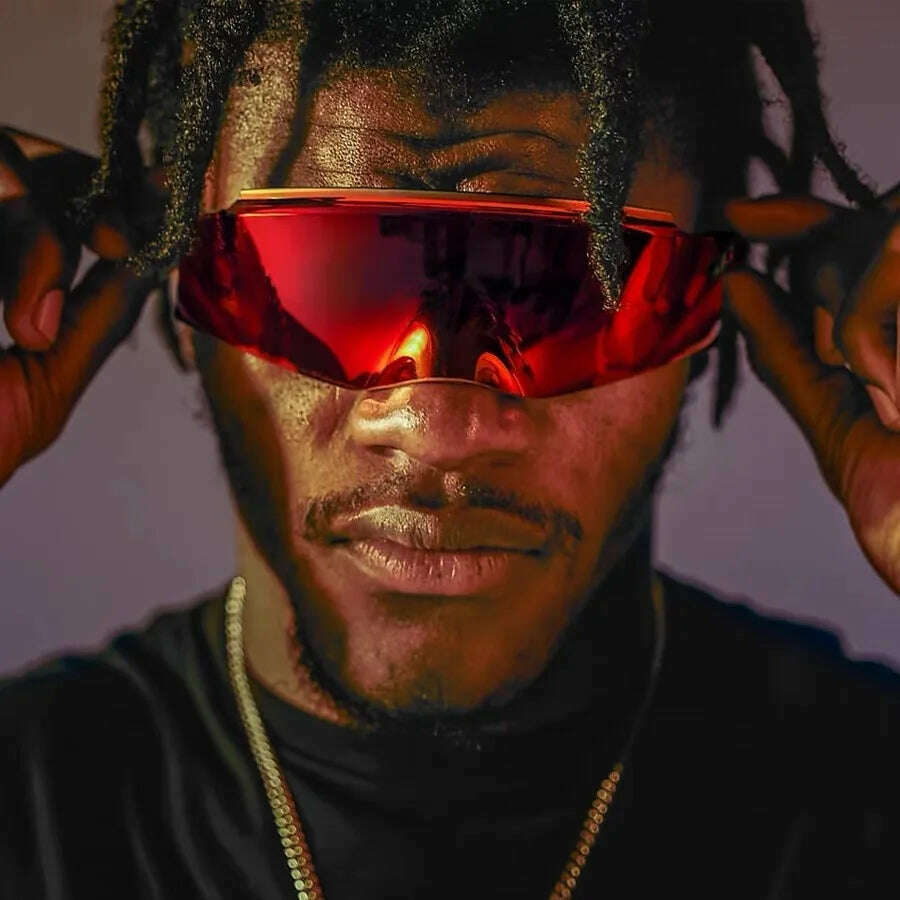 KIMLUD, Fashion Sport Riding Goggle Luxury Brand Designer Rimless Sunglasses Women For Men Vintage Punk Sun Glasses Trend Fishing Shades, KIMLUD Womens Clothes