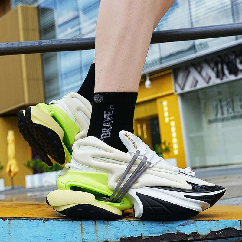 KIMLUD, Fashion Street Casual Sneakers Men Increase Heel Platform Shoes Man Designer Chunky Sneakers Mens Trainers Luxury Loafers Women, KIMLUD Womens Clothes