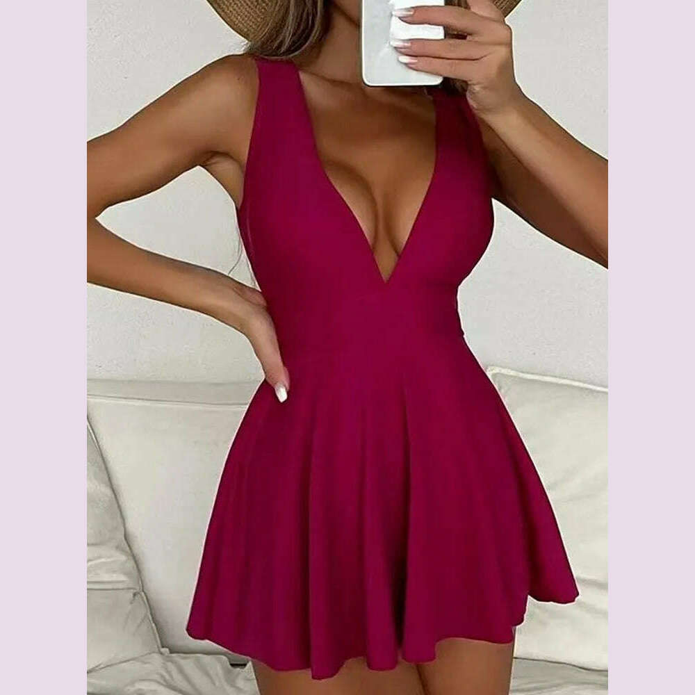 Fashion Style Bikini Women Push Up Skirt Summer Swimming Bathing Suit Ladies Sexy Swimwear Beach Casual Swimsuits Beachwear - KIMLUD