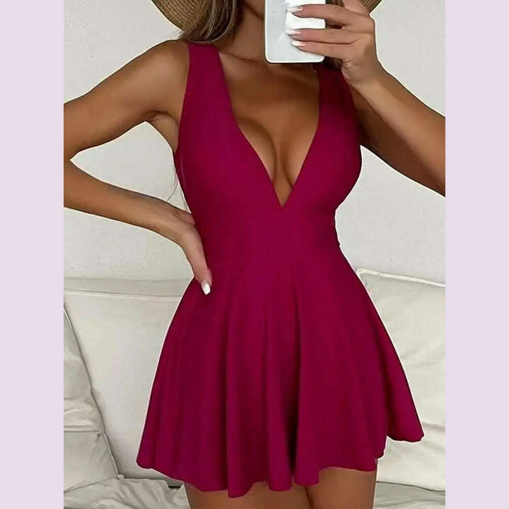 Fashion Style Bikini Women Push Up Skirt Summer Swimming Bathing Suit Ladies Sexy Swimwear Beach Casual Swimsuits Beachwear - KIMLUD