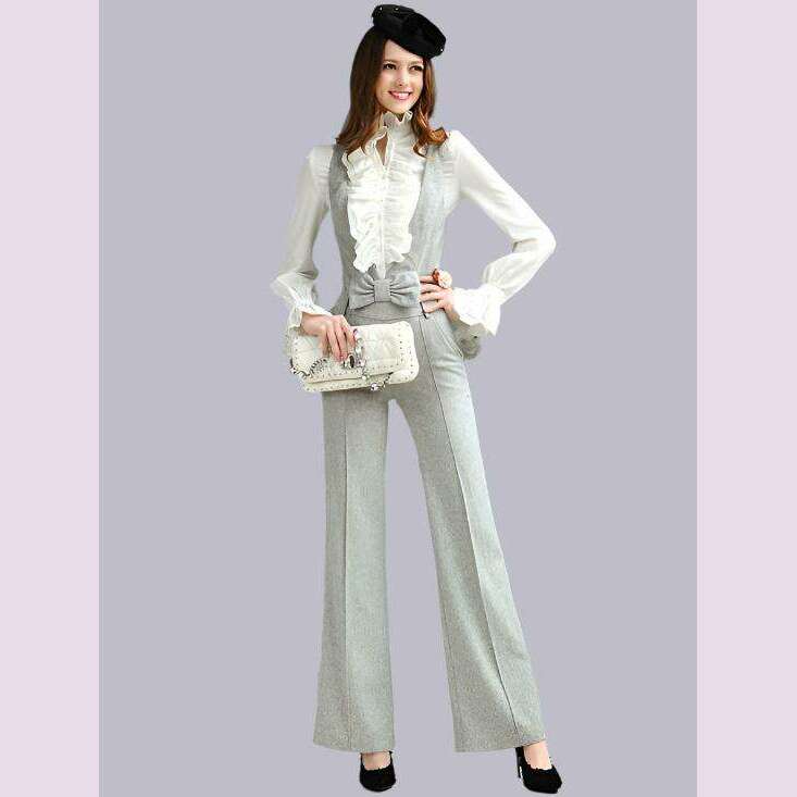 Fashion Victorian Blouses Women OL Office Ladies White Shirt High Neck Frill Ruffle Cuffs Shirts Female Blouse - KIMLUD