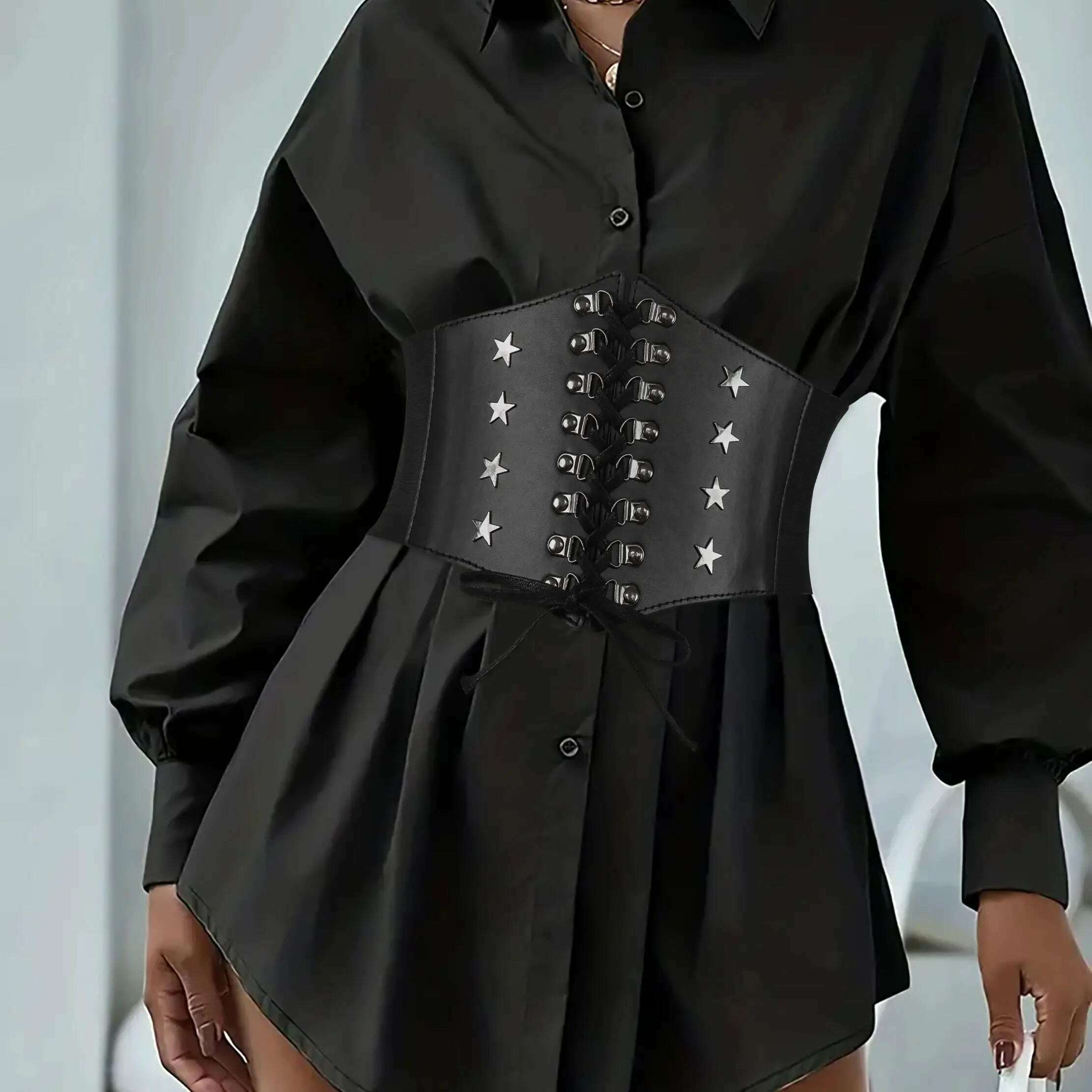 Fashion Wide Corset Belts For Women Waist Plus Size Belt Female Dress Waistband Big Stretch Cummerbunds Clothes Accessory - KIMLUD