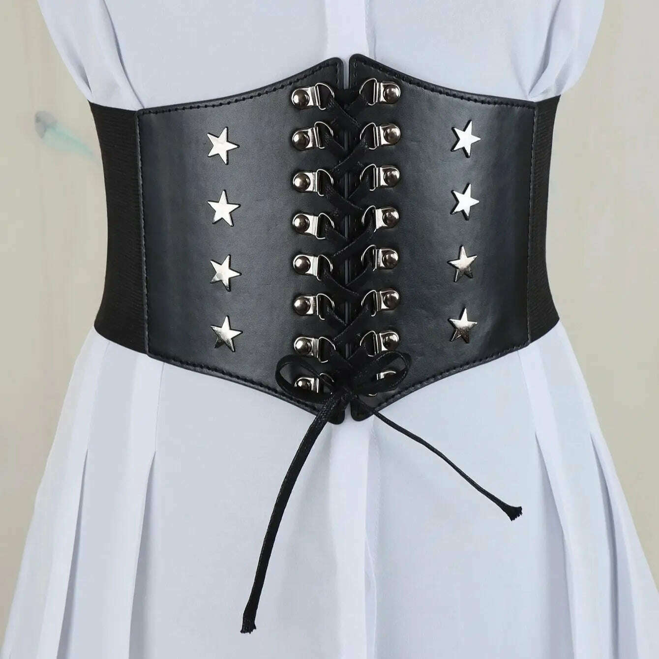 Fashion Wide Corset Belts For Women Waist Plus Size Belt Female Dress Waistband Big Stretch Cummerbunds Clothes Accessory - KIMLUD