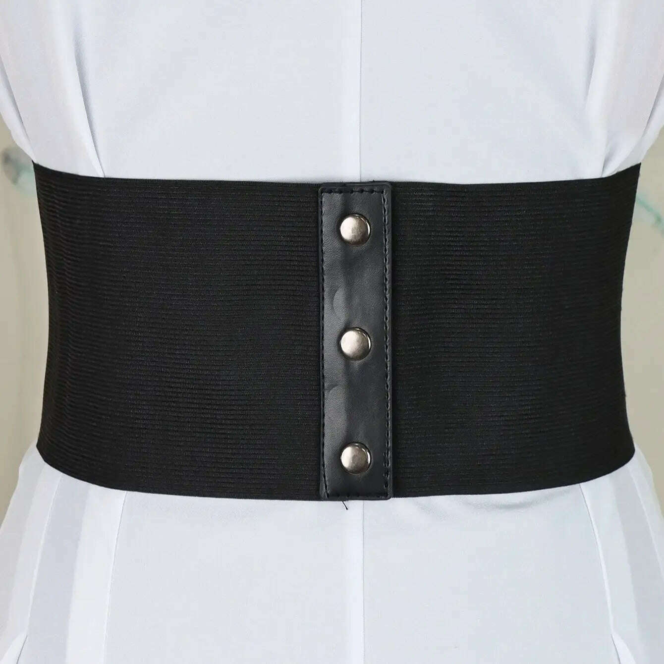 Fashion Wide Corset Belts For Women Waist Plus Size Belt Female Dress Waistband Big Stretch Cummerbunds Clothes Accessory - KIMLUD