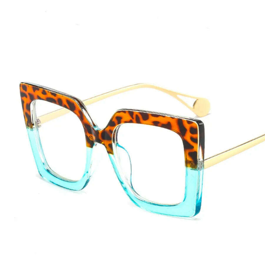 Fashion Women Square Blue Light Glasses Oprawki Okularowe Damskie Glass Frame Retro Clear Reading Computer Eyeglasses Unisex - KIMLUD