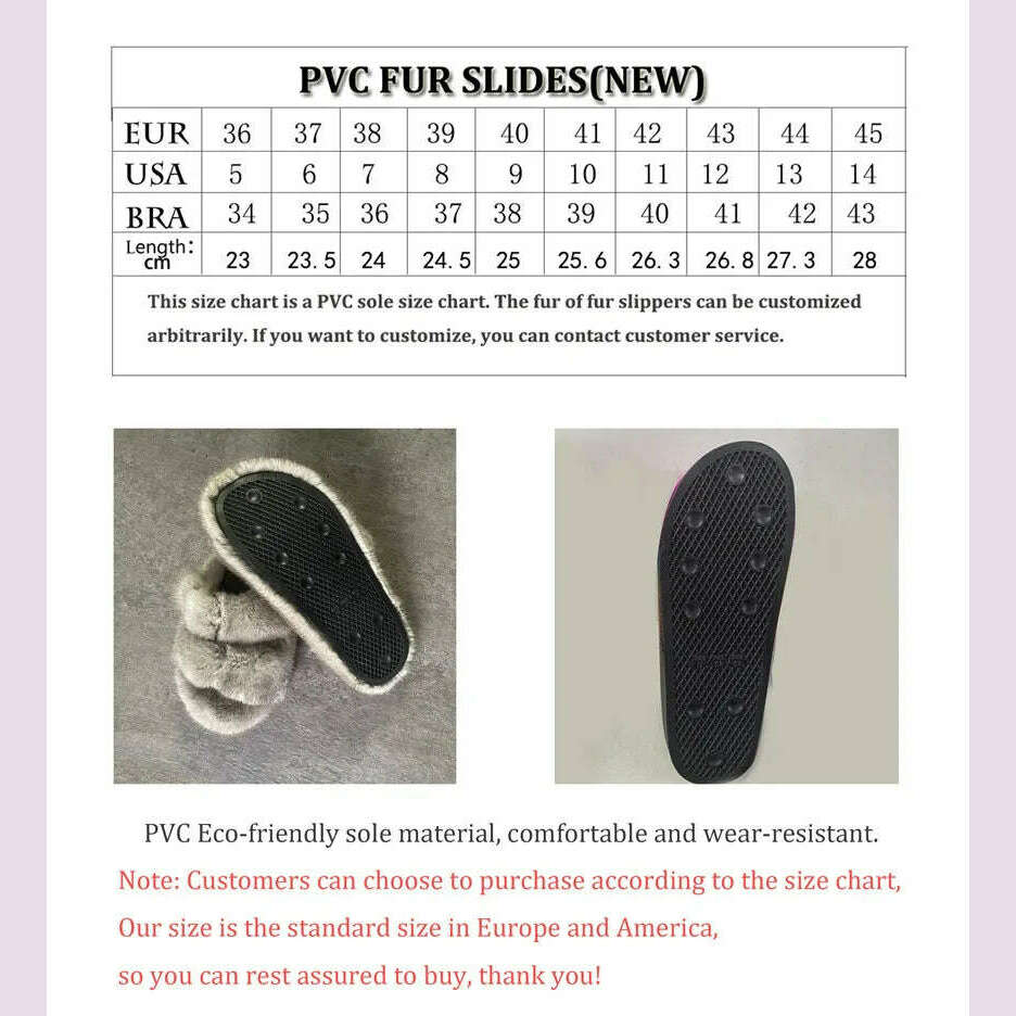 Fashion Women'S Slippers Soft High Imitation Mink Hair Slippers Flat Bottom Home Shoes Color Choice Support Customization - KIMLUD