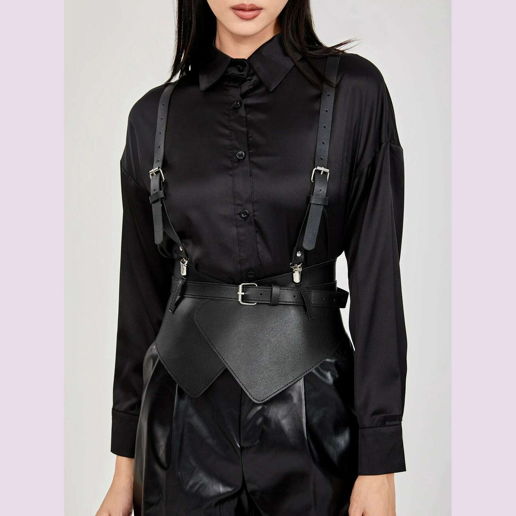 Fashionable Women's Strap Shoulder Belts For Lady Waistband Suspender Decorative Skirt Goth Adjustable For Shirt Dress Overcoat - KIMLUD