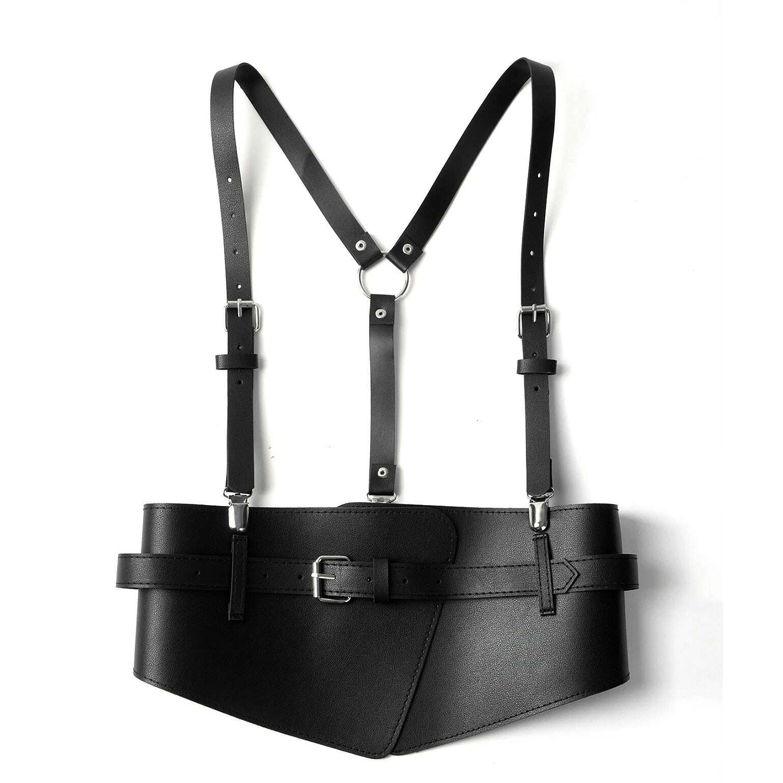 Fashionable Women's Strap Shoulder Belts For Lady Waistband Suspender Decorative Skirt Goth Adjustable For Shirt Dress Overcoat - KIMLUD
