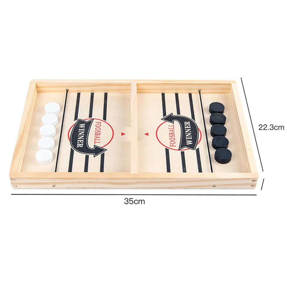 KIMLUD, Fast Sling Puck Board Game Table Hockey Foosball Winner Party Family Interactive Toys For Children Adult Desktop Battle Gifts, 35X22.3X2.5CM, KIMLUD APPAREL - Womens Clothes
