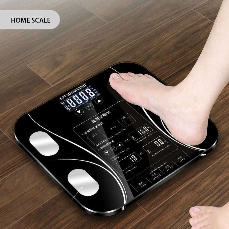 Fat bmi Scale Digital Human Weight Mi Scales Bluetooth-compatible Floor lcd display Body Index Electronic Smart Weighing Scales - KIMLUD