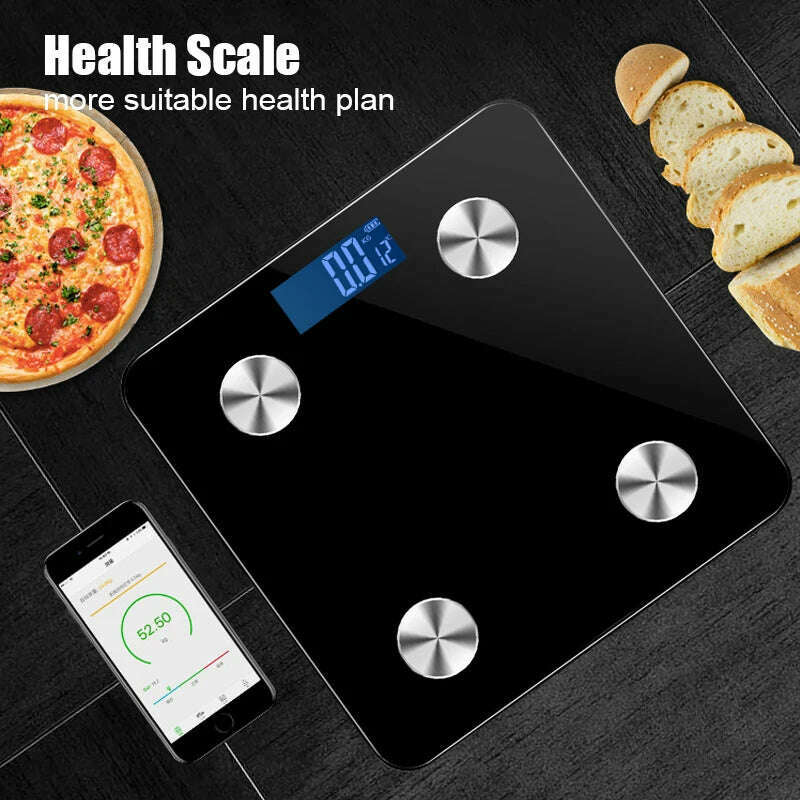 Fat bmi Scale Digital Human Weight Mi Scales Bluetooth-compatible Floor lcd display Body Index Electronic Smart Weighing Scales - KIMLUD