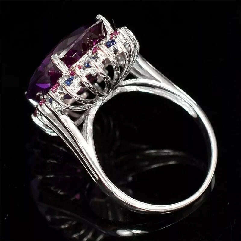 KIMLUD, FDLK Womens Fashion Sunflower Rings Exquisite Oval Ring Wedding Band, KIMLUD Womens Clothes
