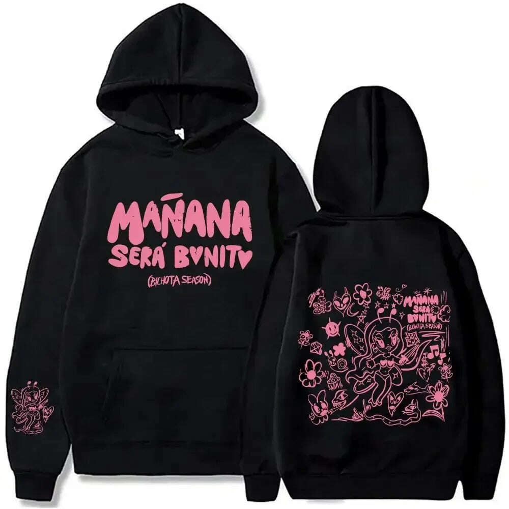 KIMLUD, Female Singer Karol G Hoodies Manana Sera Bonito Printing Hoodie Bichota Multi-colors Sweatshirts Y2k Fleece Hoody for Men Women, KIMLUD Womens Clothes